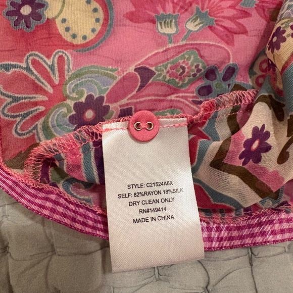 Johnny Was ZOLI TAPE HEM BURNOUT TUNIC 2X - Picture 10 of 10